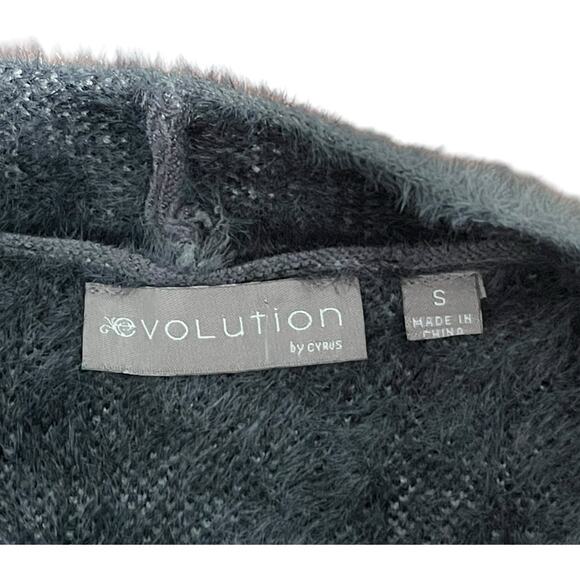 NWOT EVOLUTION by cyrus Open Front Cardigan Sweater Leopard Animal Faux Fur S - Picture 3 of 8